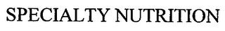 SPECIALTY NUTRITION logo