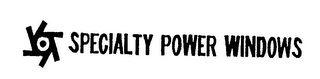 SPECIALTY POWER WINDOWS logo