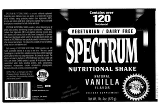 SPECTRUM NUTRITIONAL SHAKE logo