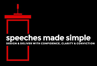SPEECHES MADE SIMPLE DESIGN & DELIVER WITH CONFIDENCE, CLARITY & CONVICTION logo