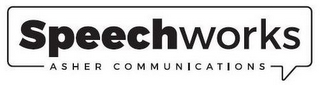 SPEECHWORKS ASHER COMMUNICATIONS logo