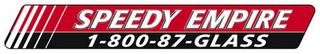 SPEEDY EMPIRE 1-800-87-GLASS logo