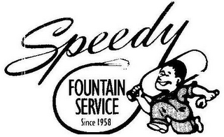 SPEEDY FOUNTAIN SERVICE SINCE 1958 logo