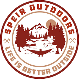 SPEIR OUTDOORS LIFE IS BETTER OUTSIDE logo