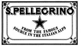 S.PELLEGRINO FROM THE FAMOUS SOURCE IN THE ITALIAN ALPS logo