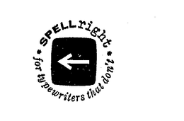 SPELLRIGHT FOR TYPEWRITERS THAT DON'T logo