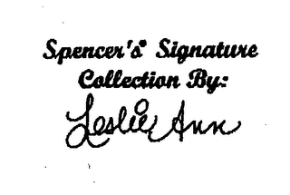 SPENCER'S SIGNATURE COLLECTION BY: LESLIE ANN logo