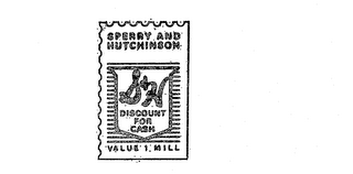 SPERRY AND HUTCHINSON S&H DISCOUNT FOR CASH logo