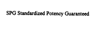 SPG STANDARDIZED POTENCY GUARANTEED logo