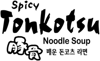 SPICY TONKOTSU NOODLE SOUP & DESIGN logo