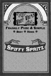 SPIFFY SPRITZ WHIFF WHIMS FRANKLY PURE & SIMPLE BODY HOME logo