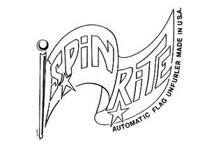 SPIN RITE AUTOMATIC FLAG UNFURLER MADE IN USA. logo