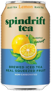 SPINDRIFT TEA BLACK TEA LEMON SLIGHTLY SWEET BREWED ICED TEA REAL SQUEEZED FRUIT NON-CARBONATED logo