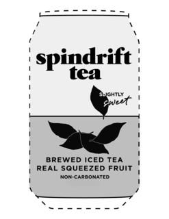SPINDRIFT TEA BREWED ICED TEA REAL SQUEEZED FRUIT NON-CARBONATED SLIGHTLY SWEET logo