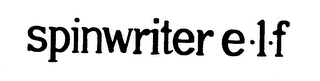 SPINWRITER E-L-F logo