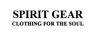 SPIRIT GEAR CLOTHING FOR THE SOUL logo