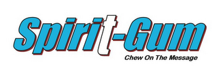 SPIRIT-GUM CHEW ON THE MESSAGE logo