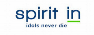SPIRIT IN IDOLS NEVER DIE logo