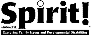 SPIRIT! MAGAZINE EXPLORING FAMILY ISSUES AND DEVELOPMENTAL DISABILITIES logo