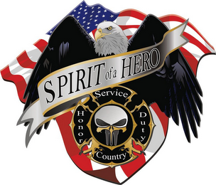 SPIRIT OF A HERO SERVICE HONOR DUTY COUNTRY logo