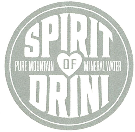 SPIRIT OF DRINI PURE MOUNTAIN MINERAL WATER logo