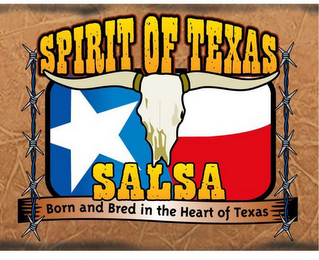 SPIRIT OF TEXAS SALSA BORN AND BRED IN THE HEART OF TEXAS logo