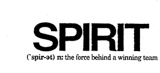 SPIRIT (SPIR-ET) N: THE FORCE BEHIND A WINNING TEAM logo
