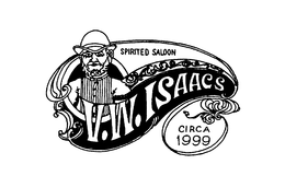 SPIRITED SALOON V.W. ISAACS CIRCA 1999 logo