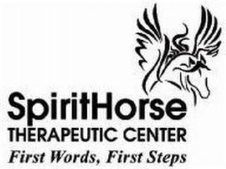 SPIRITHORSE THERAPEUTIC CENTER FIRST WORDS, FIRST STEPS logo