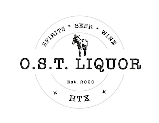 SPIRITS * BEER * WINE O.S.T. LIQUOR EST. 2020 HTX logo