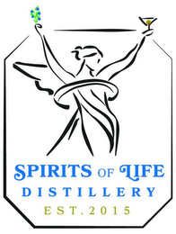 SPIRITS OF LIFE DISTILLERY EST. 2015 logo