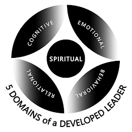 SPIRITUAL COGNITIVE EMOTIONAL BEHAVIORAL RELATIONAL 5 DOMAINS OF A DEVELOPED LEADER logo