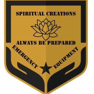 SPIRITUAL CREATIONS ALWAYS BE PREPARED EMERGENCY EQUIPMENT logo
