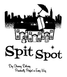SPIT SPOT DRY CLEANING DELIVERY PRACTICALLY PERFECT IN EVERY WAY logo