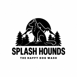 SPLASH HOUNDS THE HAPPY DOG WASH logo