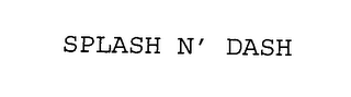 SPLASH N' DASH logo