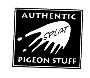 SPLAT AUTHENTIC PIGEON STUFF logo