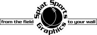 SPLAT SPORTS GRAPHICS FROM THE FIELD TO YOUR WALL logo