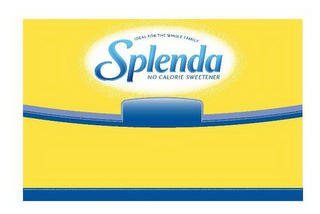 SPLENDA IDEAL FOR THE WHOLE FAMILY NO CALORIE SWEETENER logo