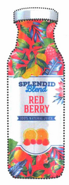 SPLENDID BLEND RED BERRY 100% NATURAL JUICE logo