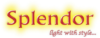 SPLENDOR LIGHT WITH STYLE... logo