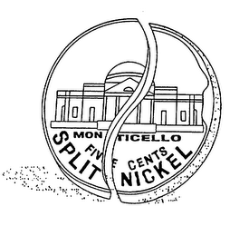SPLIT NICKEL MONTICELLO FIVE CENTS logo