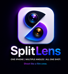 SPLITLENS ONE IPHONE MULTIPLE ANGLES ALL ONE SHOT SHOOT LIKE A FILME CREW logo