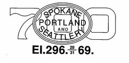 SPOKANE PORTLAND AND SEATTLE RY 700 E1.296 28 31 69. logo