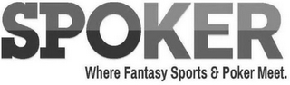 SPOKER WHERE FANTASY SPORTS & POKER MEET. logo