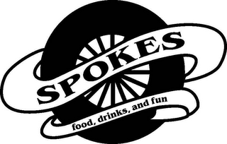 SPOKES FOOD, DRINKS, AND FUN logo