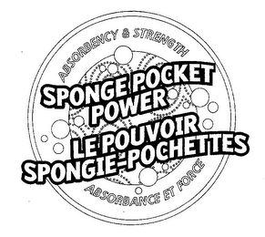 SPONGEPOCKET POWER LE POUVOIR SPONGIE-POCHETTES ABSORBENCY & STRENGTH ABSORBANCE ET FORCE logo