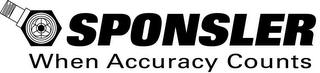 SPONSLER WHEN ACCURACY COUNTS logo