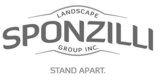 SPONZILLI LANDSCAPE GROUP INC. STAND APART. logo
