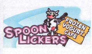 SPOON LICKERS FROZEN YOGURT CAFE logo